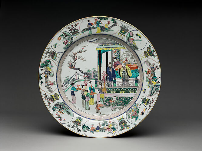 Plate with Scene of Offering Coral Plants to the Emperor