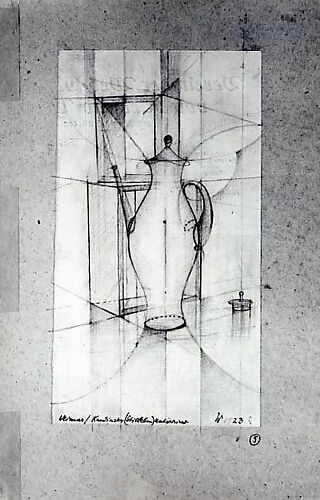 Drawing of a Coffeepot (for Kandinsky's Class, Bauhaus)