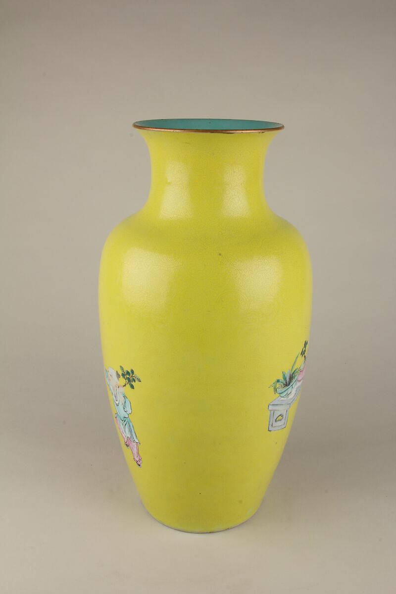 Vase with women and children, Porcelain painted in polychromenamels (Jingdezhen ware), China