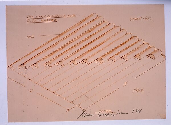 Ground System, Dennis Oppenheim (American, Electric City, Washington 1938–2011 New York), Sepia line print 