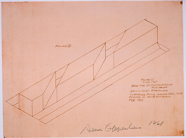 Ground System, Dennis Oppenheim (American, Electric City, Washington 1938–2011 New York), Sepia line print 