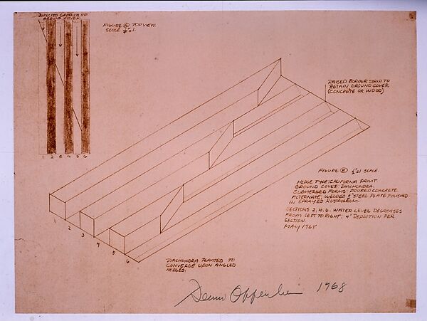 Ground Cover, Dennis Oppenheim (American, Electric City, Washington 1938–2011 New York), Sepia line print 