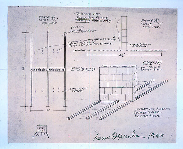 Block for Future Energy, Dennis Oppenheim (American, Electric City, Washington 1938–2011 New York), Black line print 