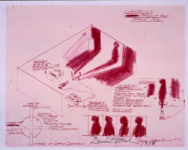 Castings, Dennis Oppenheim (American, Electric City, Washington 1938–2011 New York), Red line print 