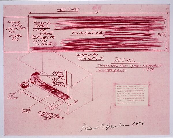 Recall, Dennis Oppenheim (American, Electric City, Washington 1938–2011 New York), Red line print 