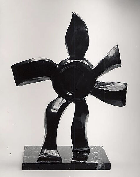 Walking Flower, Fernand Léger (French, Argentan 1881–1955 Gif-sur-Yvette), Bronze and marble 