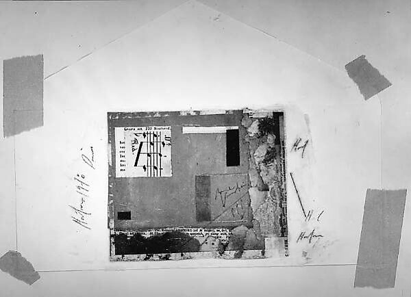 Untitled, Rick Horton (American, 1954–1990), Cut, torn and pasted printed papers and graphite, on envelope 