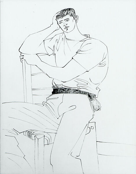 Seated Sailor III, John Craxton (British, London 1922–2009 London), Ink on paper 