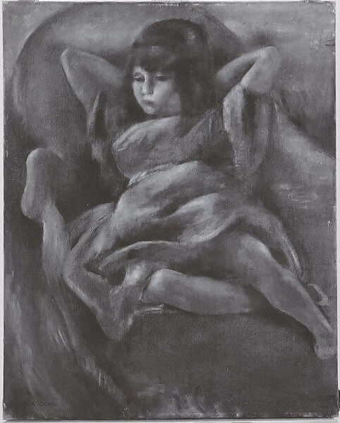 Reclining Girl (recto); Cuban Scene (verso), Jules Pascin (American (born Bulgaria), Vidin 1885–1930 Paris), Oil on canvas 