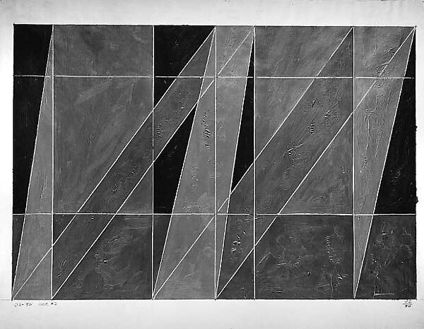 Untitled (Q3-80 OOP.No.3), Jack Tworkov (American (born Poland), Biala Podlaska 1900–1982 Provincetown, Massachusetts), Oil with graphite on prepared paper 