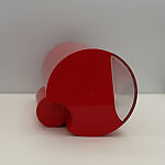 "Cifra 3" Table Clock, Gino Valle (Italian, Udine 1923–2003 Udine), Plastic, metal