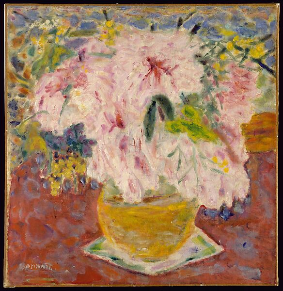 Pink Bouquet, Pierre Bonnard (French, Fontenay-aux-Roses 1867–1947 Le Cannet), Oil on canvas 