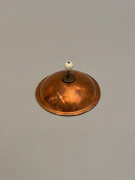 Tea kettle and stand, J. A. Pool (Dutch, 1872–1948), Copper, brass, ivory, and rattan