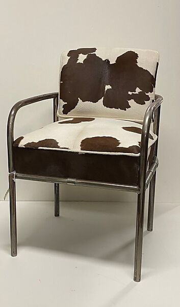 Armchair, René Herbst (French, 1891–1983), Tubular steel, flat steel, reupholstery 