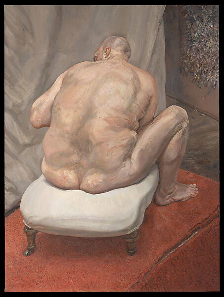 Naked Man, Back View, Lucian Freud (British (born Germany), Berlin 1922–2011 London), Oil on canvas 