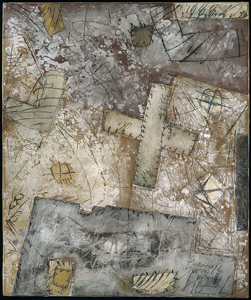 Lohengrin, Georges Noël (French, Béziers 1924–2010 Paris), Oil, sand, and glue on canvas 