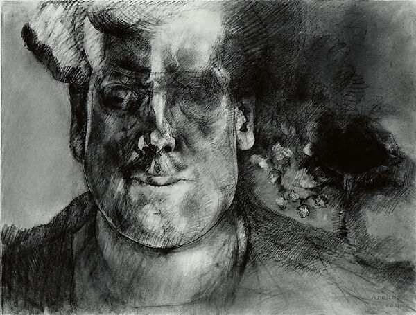Self-Portrait Drawing XIII, Glenn Sujo (British, born 1952), Charcoal and chalk on paper 