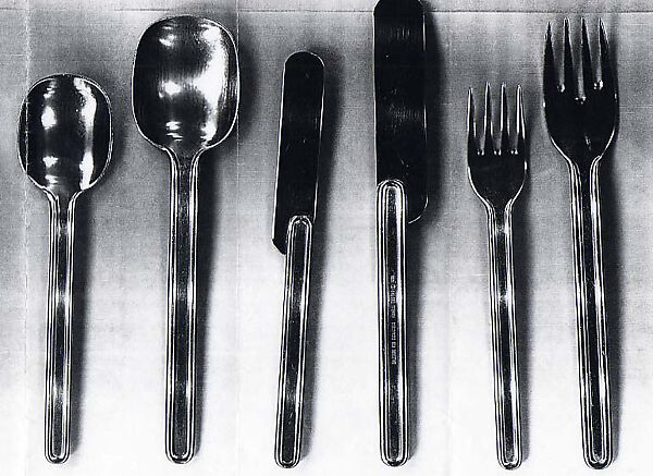 Dessert fork, Lella Vignelli (American (born Italy), Udine 1934–2016 New York), Silver plate 