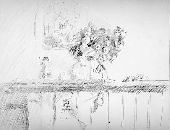 Study for "Wild Apples", Fairfield Porter (American, Winnetka, Illinois 1907–1975 Southampton, New York), Graphite on paper 