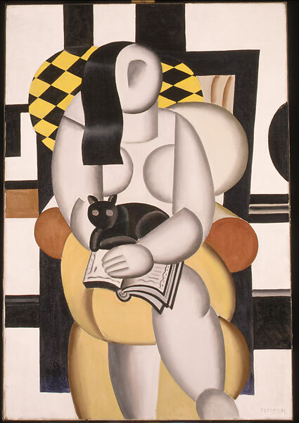 Woman with a Cat, Fernand Léger (French, Argentan 1881–1955 Gif-sur-Yvette), Oil on canvas 