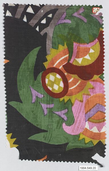 Textile sample, Wiener Werkstätte, Silk 