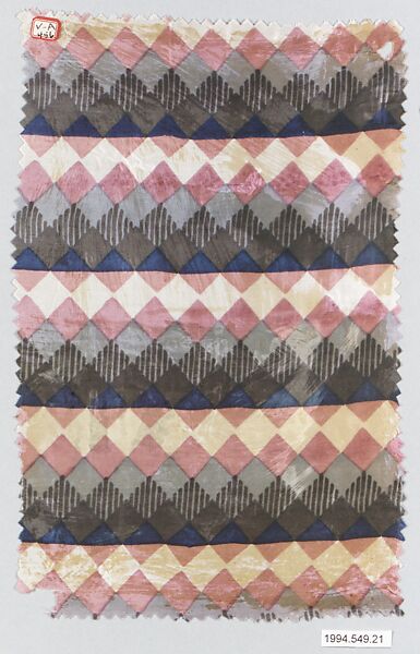 Textile sample, Wiener Werkstätte, Silk 