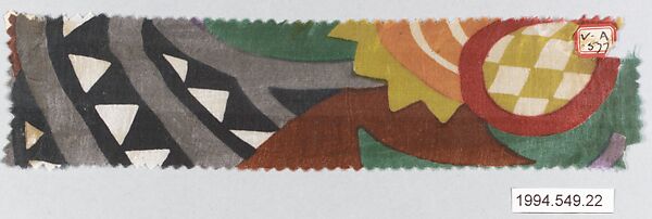 Textile sample, Wiener Werkstätte, Silk 