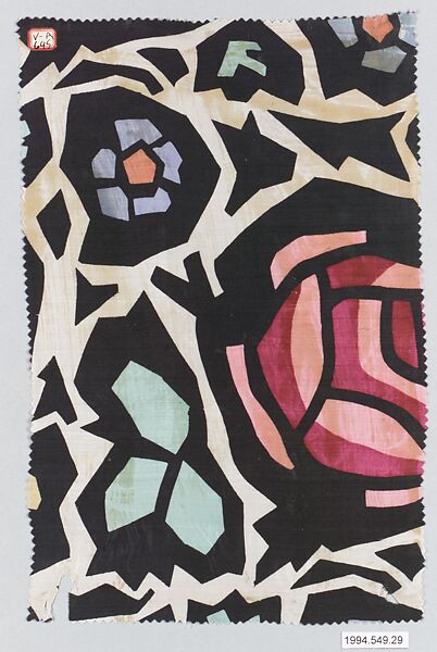 Textile sample, Wiener Werkstätte, Silk 