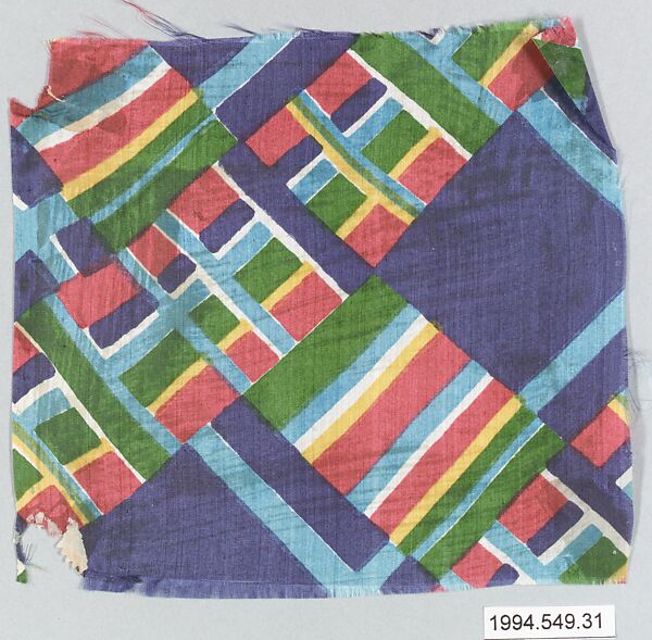 Textile sample, Wiener Werkstätte, Silk 