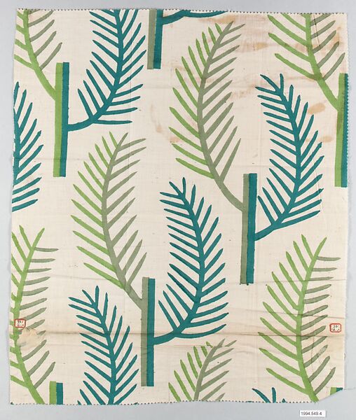 Textile sample, Wiener Werkstätte, Cotton 