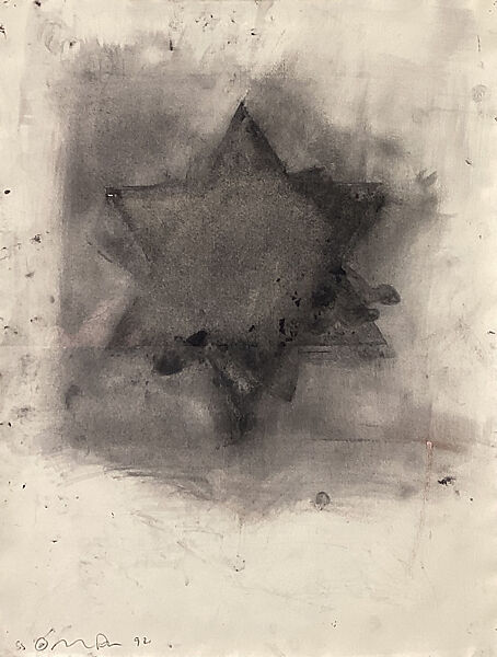 Symbol Series #2, Michael David (American, born Reno, Nevada, 1954), Charcoal and acrylic on paper 