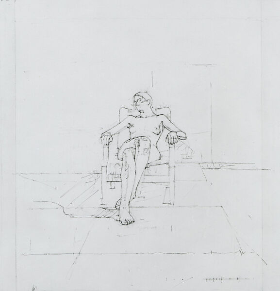 Richenda, Euan Uglow (British, 1932–2000), Graphite on paper 