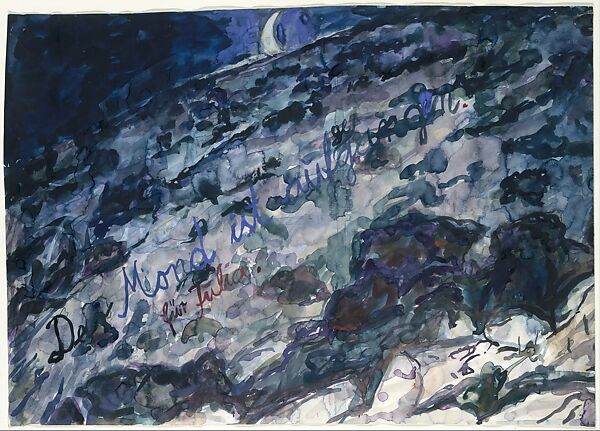 The Moon Has Risen, Anselm Kiefer (German, born Donaueschingen, 1945), Watercolor and gouache on paper 