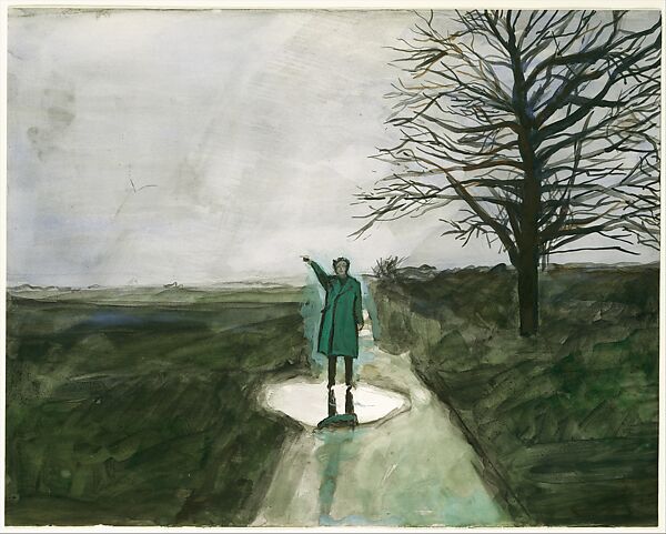 Untitled (Heroic Symbols), Anselm Kiefer  German, Watercolor and opaque watercolor with charcoal on paper