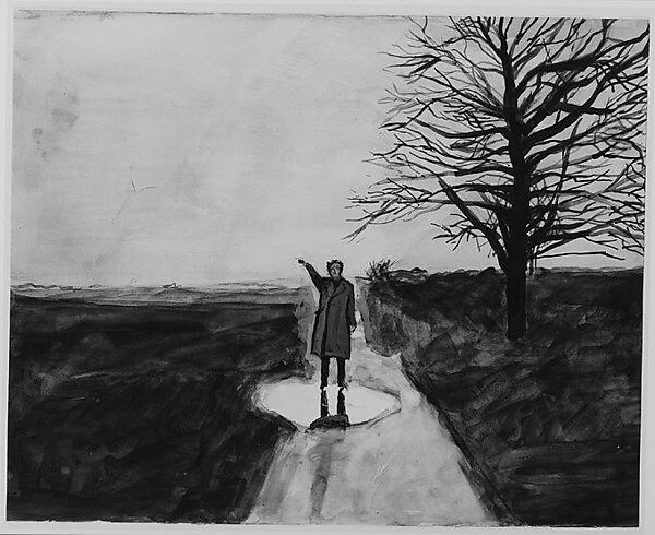 Untitled (Heroic Symbols), Anselm Kiefer (German, born Donaueschingen, 1945), Watercolor and opaque watercolor with charcoal on paper