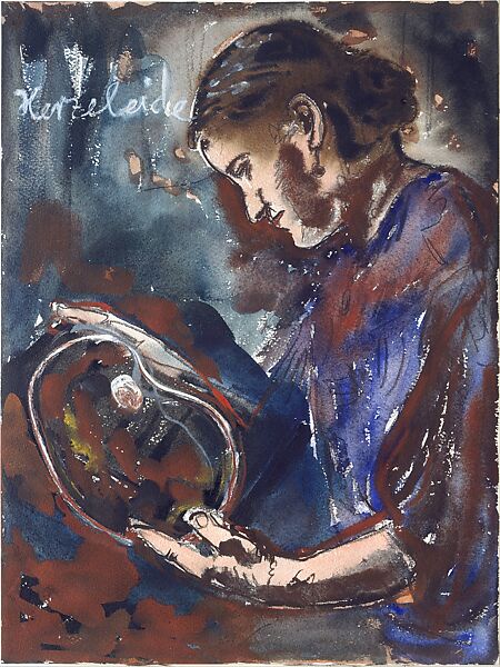 Herzeleide, Anselm Kiefer (German, born Donaueschingen, 1945), Watercolor, gouache, and graphite on paper 
