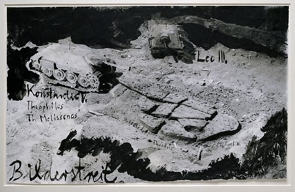 Iconoclastic Controversy, Anselm Kiefer (German, born Donaueschingen, 1945), Opaque watercolor and black ink on photograph 