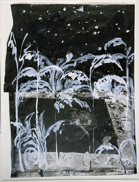 Midsummer Night, Anselm Kiefer (German, born Donaueschingen, 1945), Gouache and acrylic on cut and pasted photographs 