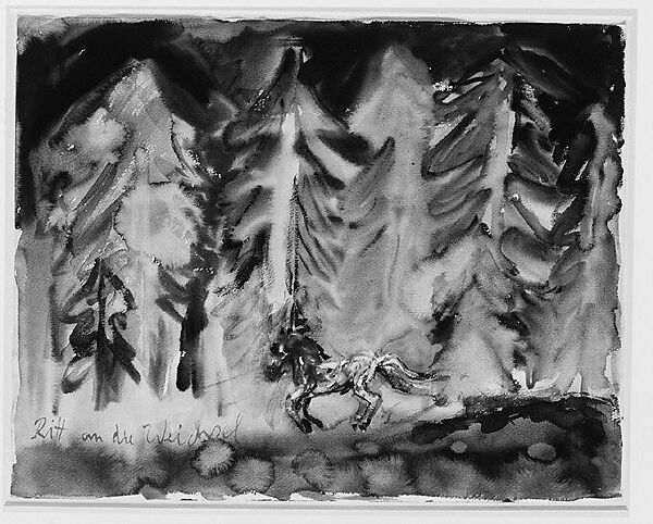 Ride to the Vistula, Anselm Kiefer (German, born Donaueschingen, 1945), Watercolor, opaque watercolor, and acrylic paint on paper