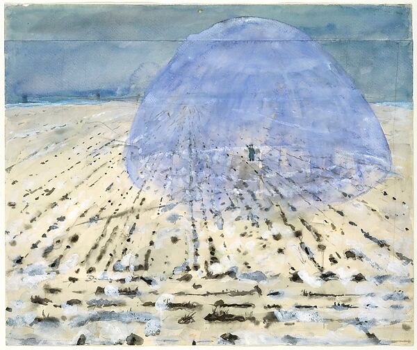 Everyone Stands Under His Own Dome of Heaven, Anselm Kiefer (German, born Donaueschingen, 1945), Watercolor, gouache, and graphite on joined paper 