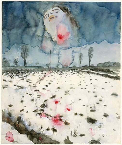 Winter Landscape, Anselm Kiefer (German, born Donaueschingen, 1945), Watercolor, gouache, and graphite on paper 
