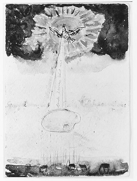 Send Forth your Spirit, Anselm Kiefer (German, born Donaueschingen, 1945), Watercolor, opaque watercolor, brush and black ink, black ballpoint pen, and colored pencil on paper