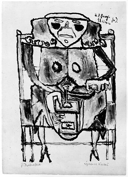 The Coffee Grinder, Jean Dubuffet (French, Le Havre 1901–1985 Paris), Lithograph 