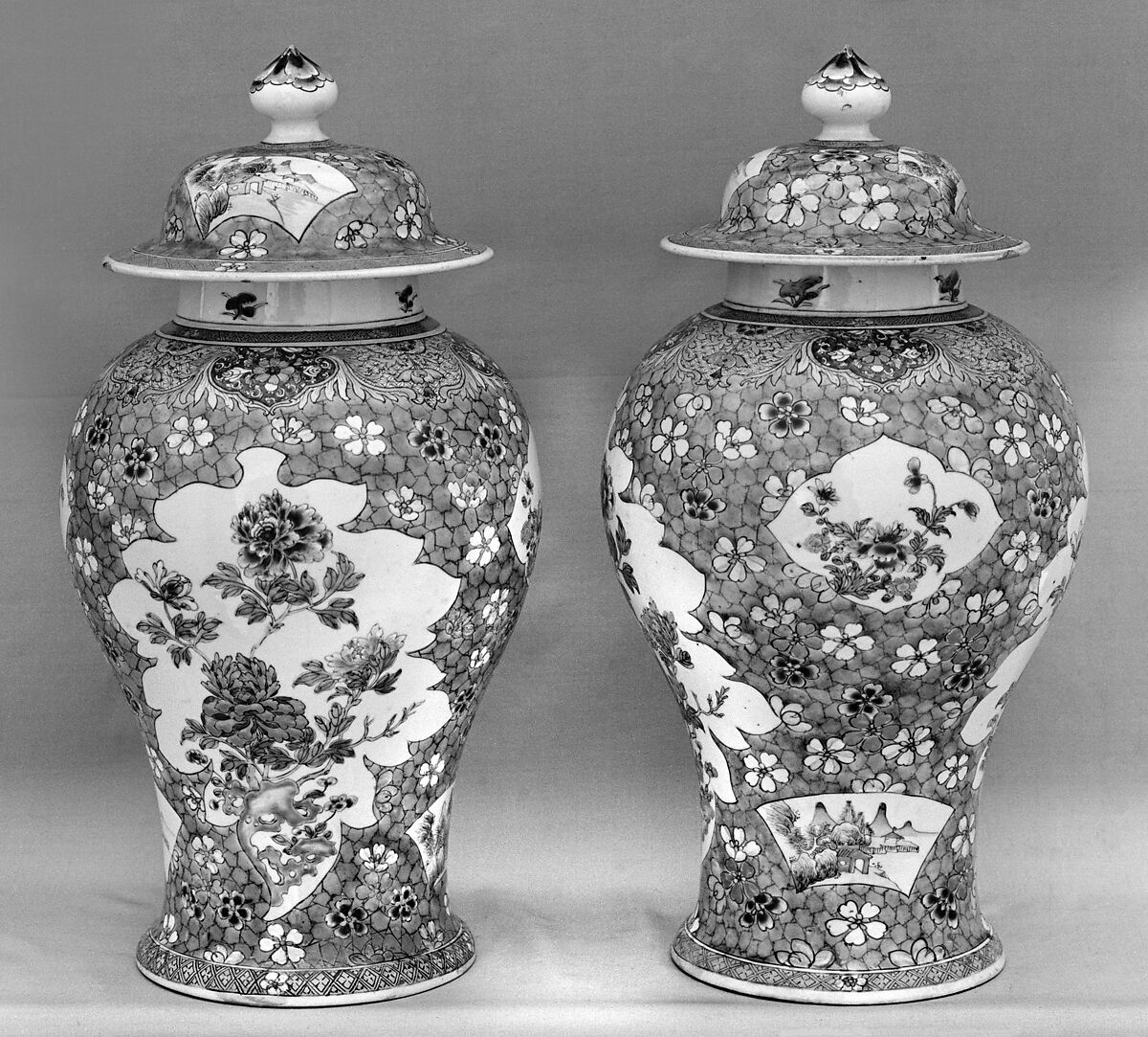 Jar with Cover (one of a pair), Porcelain, China 