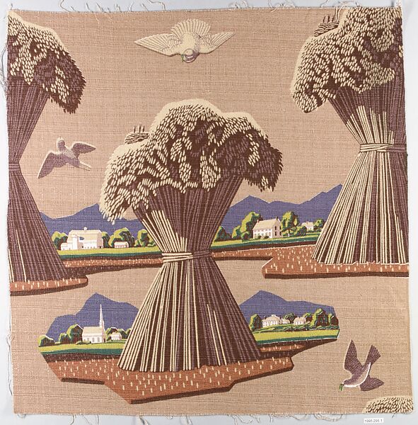 Harvest Time, Rockwell Kent (American, Tarrytown, New York 1882–1971 Plattsburgh, New York), Printed cotton 