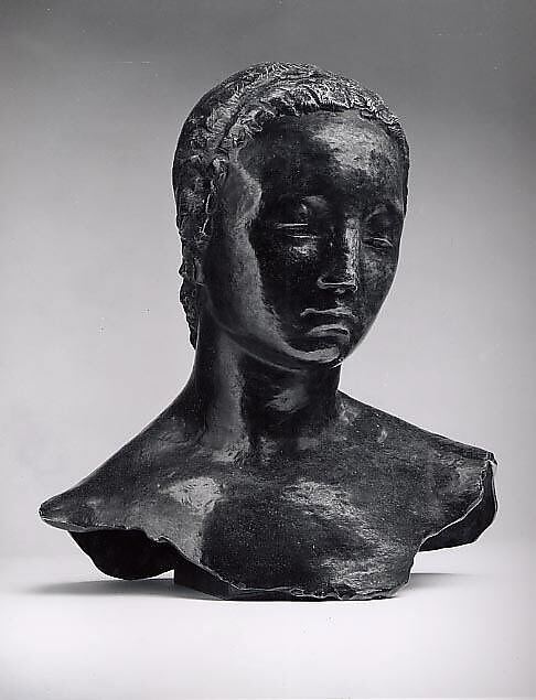 Head of a Woman, Wilhelm Lehmbruck (German, Duisburg 1881–1919 Berlin), Bronze 