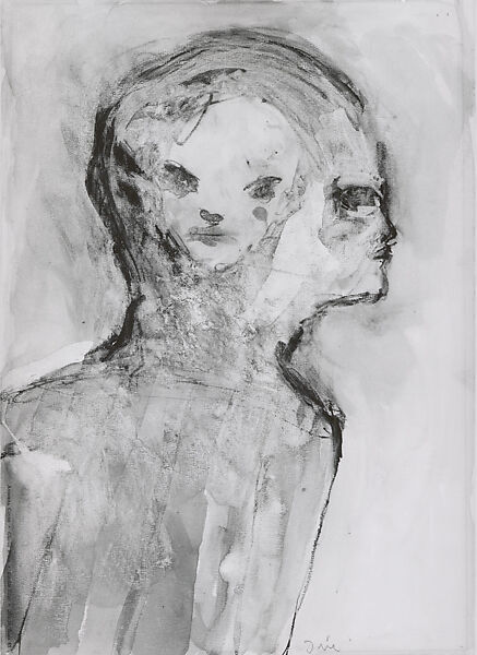 My Brother Inside My Head, Jim Dine (American, born Cincinnati, Ohio, 1935), Watercolor, opaque watercolor, and black ink on paper 