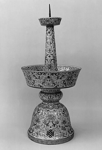 Candlestick from a Set Five-Piece Altar Set (Wugong)