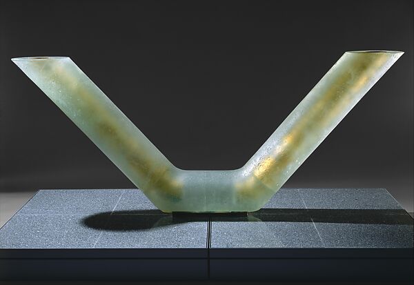 Siphon, Howard Ben Tré (American, New York 1949–2020 Pawtucket, Rhode Island), Glass, brass, gold leaf, pigmented waxes 