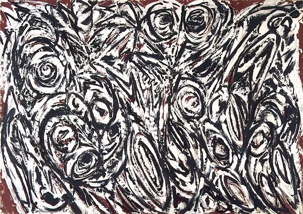 Night Creatures, Lee Krasner (American, Brooklyn, New York 1908–1984 New York), Acrylic on paper 